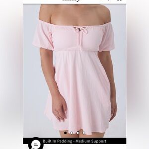 NWT Klassy built in bra milkmaid dress
